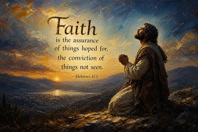 “Faith is the assurance of things hoped for, the conviction of things not seen.”  – Hebrews 11:1