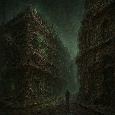 Biopunk Sci-Fi Art Style Transfer Example