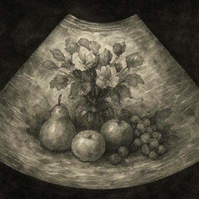 still life arrangement of fruits and flowers