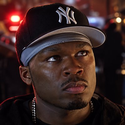 a close up of a person wearing a hat