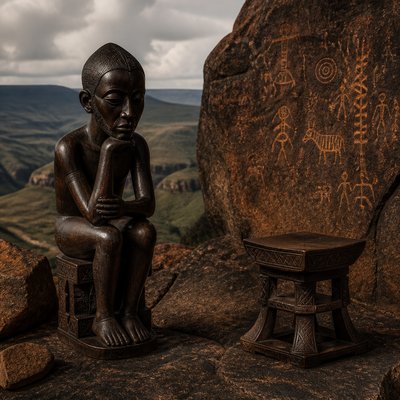 wide landscape with natural scenery — Angolan Art Style