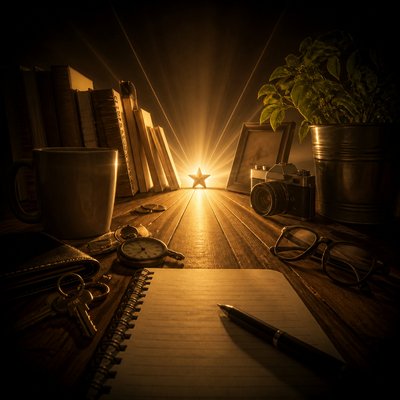 still life with everyday objects — Single Focal Point Art Style