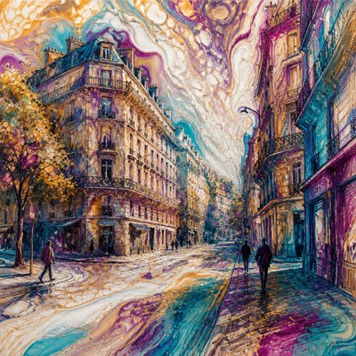 Fluid Abstract Art Style Style Transfer Example