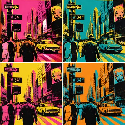 urban street with city activity
