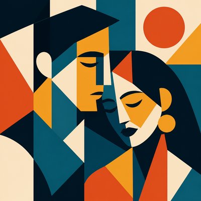 portrait of two people together