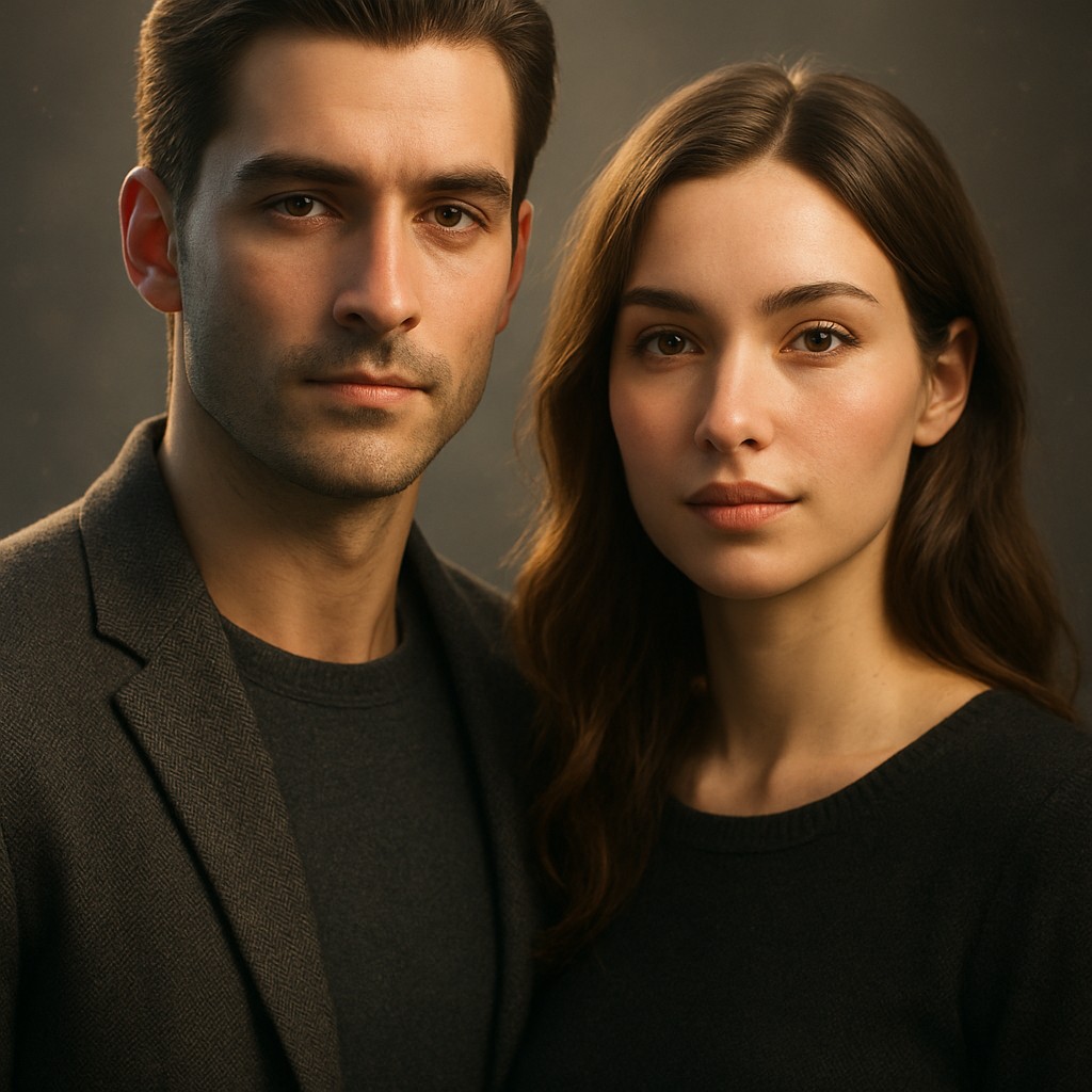 portrait of two people together
