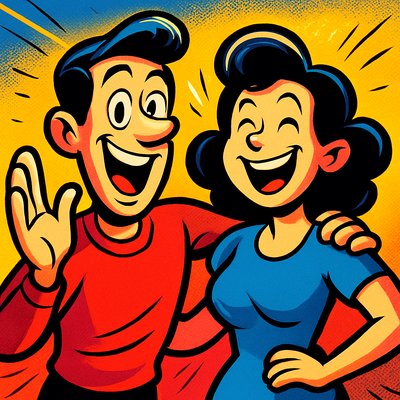 portrait of two people together