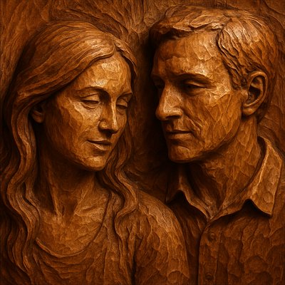 portrait of two people together