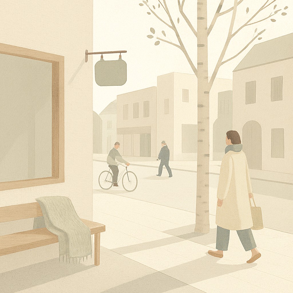 urban street with city activity