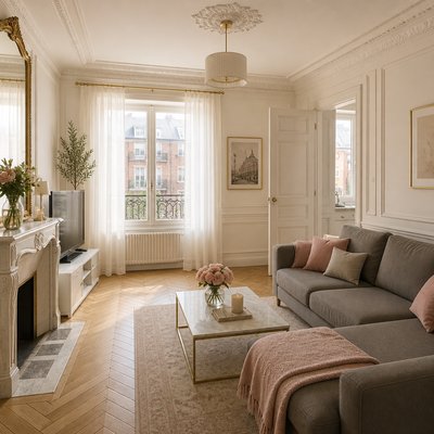 Parisian Apartment Interior Design Style Transfer Example