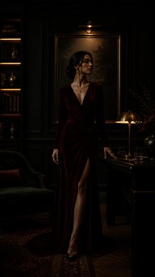 full-length portrait of an elegant figure