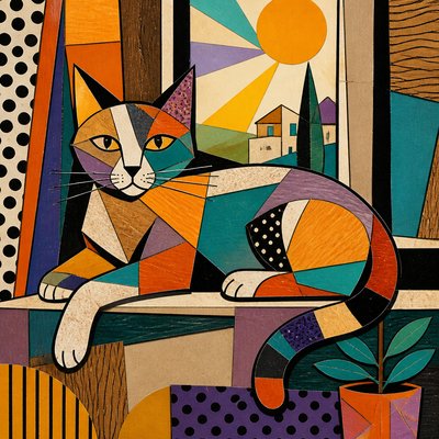 a cat lounging in a sunlit window
