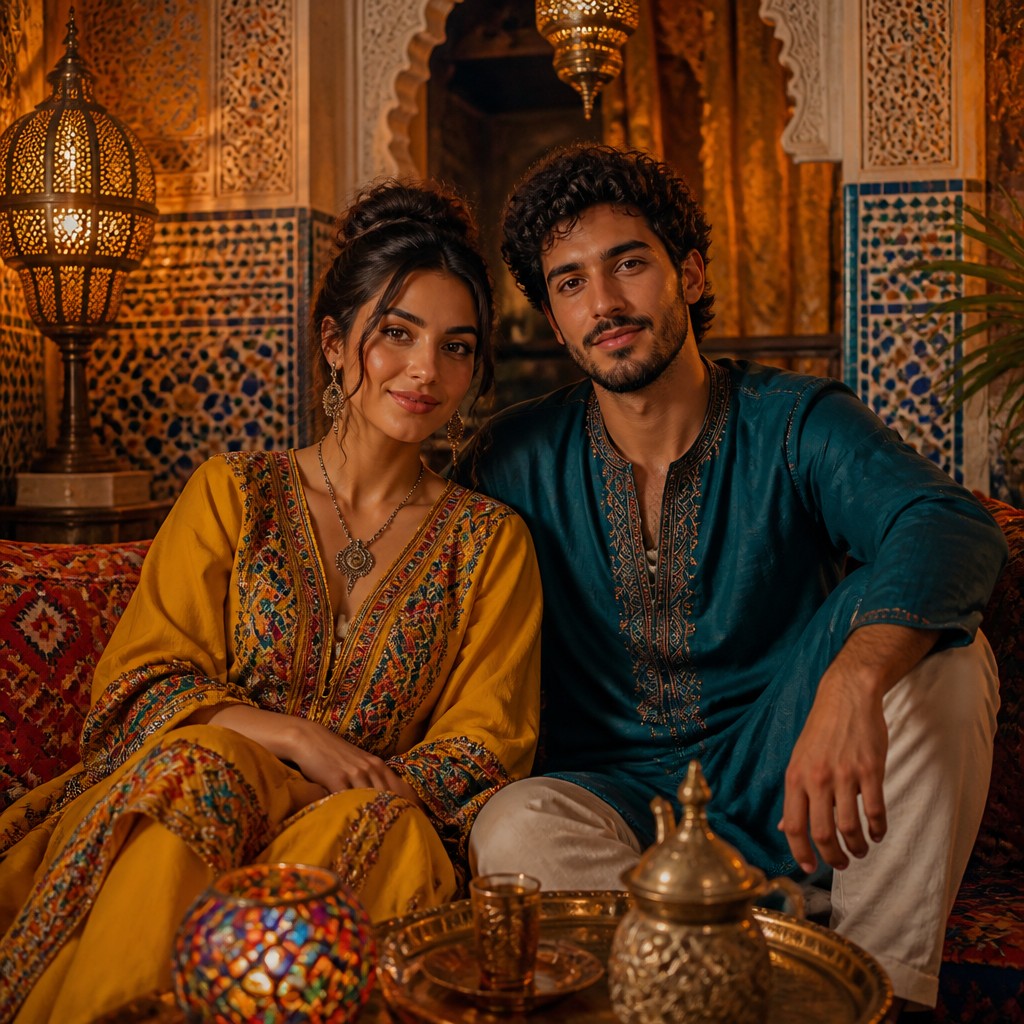 portrait of two people together — Moroccan Interior Design