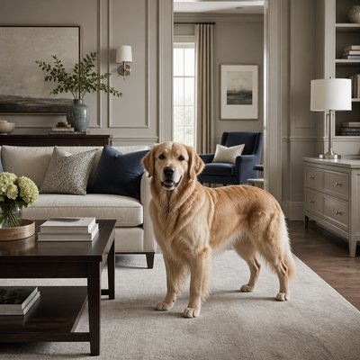 animal standing in natural pose — Transitional Interior Design