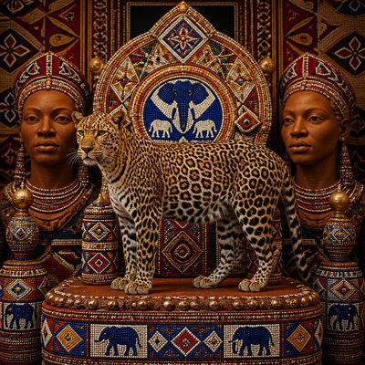 animal standing in natural pose — Cameroonian Art Style