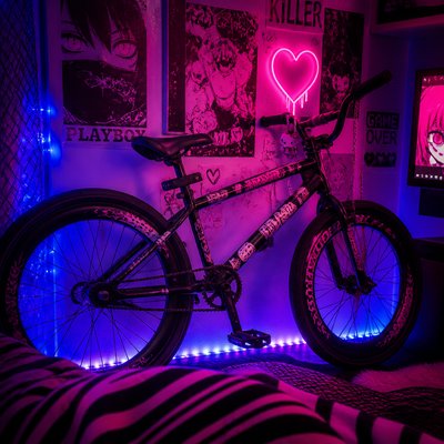 bicyle resting against a wall — E-Girl Aesthetic