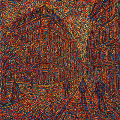 Outsider Art Style Style Transfer Example