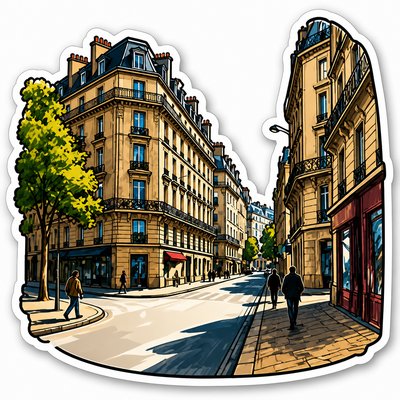 Die-Cut Sticker Design Style Transfer Example