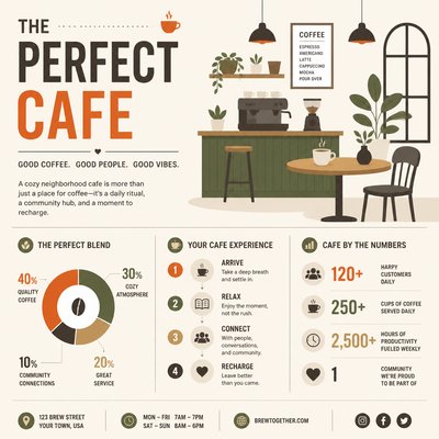 cozy cafe interior with warm lighting