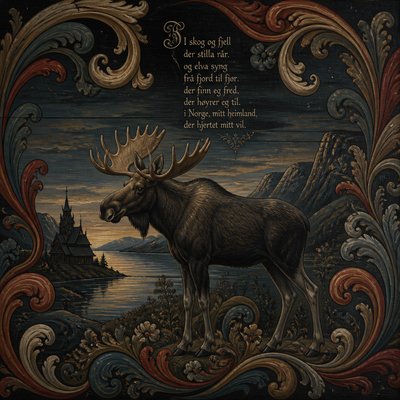 animal standing in natural pose — Norwegian Art Style