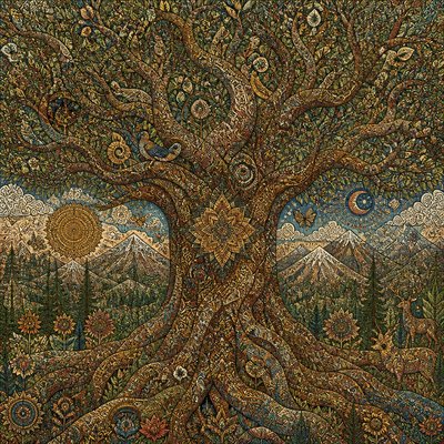 a tree in nature — Complexity Art Style