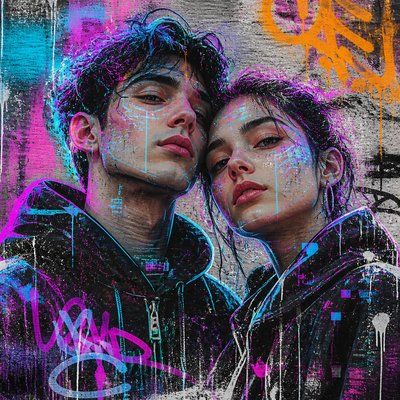 portrait of two people together