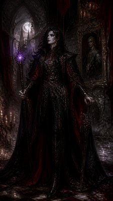 full-length portrait of an elegant figure