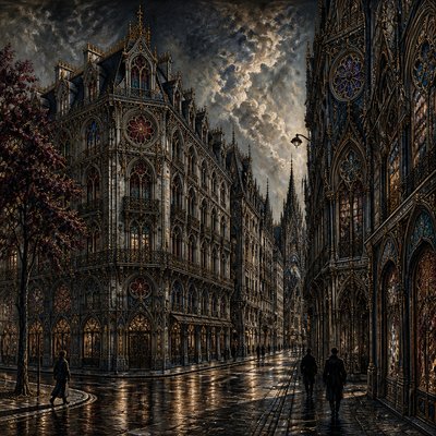 Gothic Architecture Art Style Transfer Example