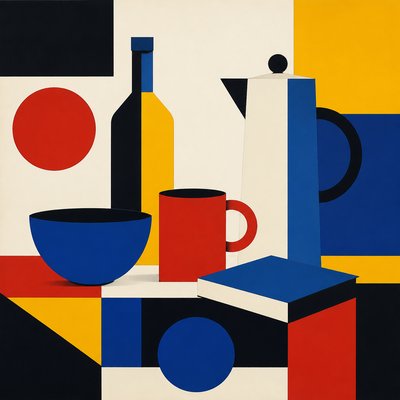 still life with everyday objects