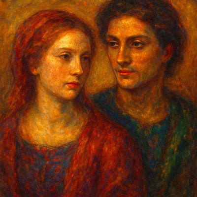 portrait of two people together