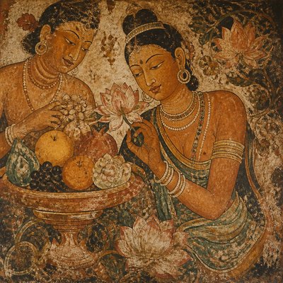 Ancient Indian Mural Art Style 3