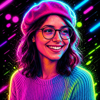 Neon Pop Art Style Style Transfer Example