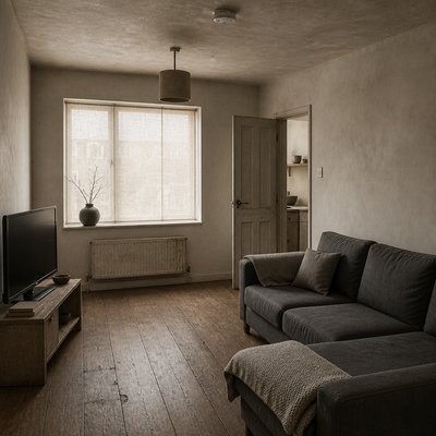 Wabi-Sabi Interior Design Style Transfer Example