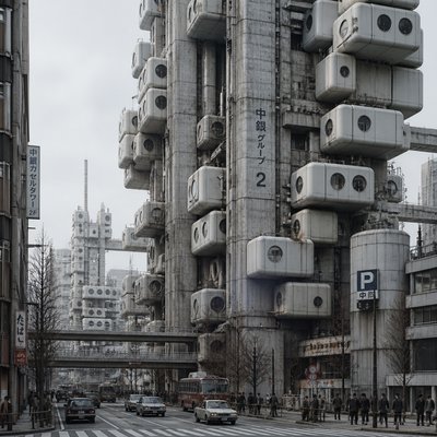 urban street with city activity
