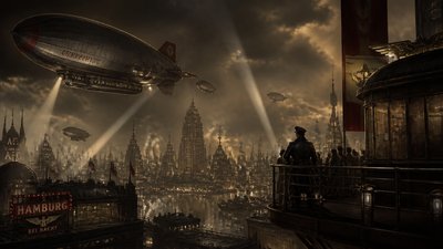 sweeping panoramic landscape with a dramatic sky