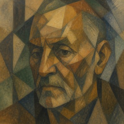 close-up portrait of an elderly person with expressive weathered features