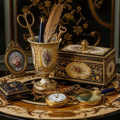still life with everyday objects — Decorative Arts Style