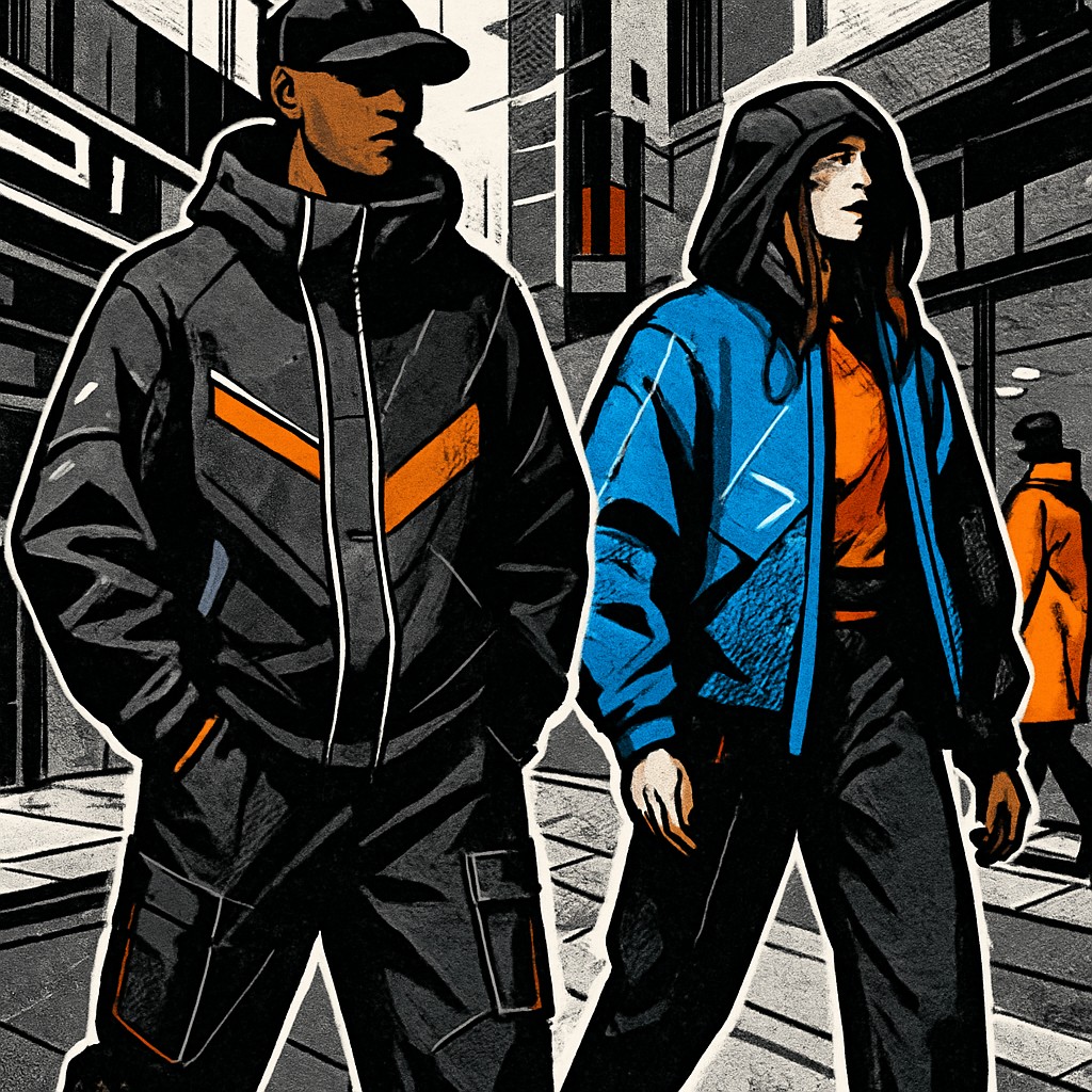 urban street with city activity