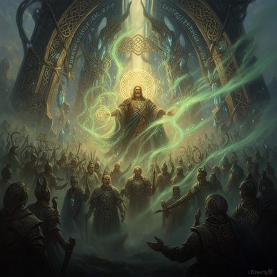 And behold! He comes with ten thousands of ⌈His⌉ holy ones (1 Enoch 1:9)