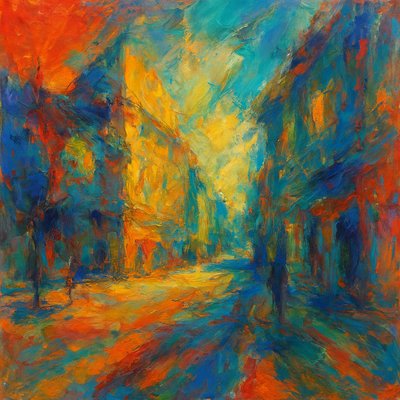 Abstract Landscape Art Style Style Transfer Example