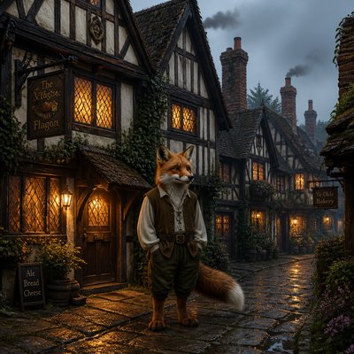 animal standing in natural pose — Tudor Architecture Style