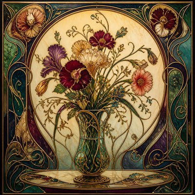 bouquet of flowers in a glass vase