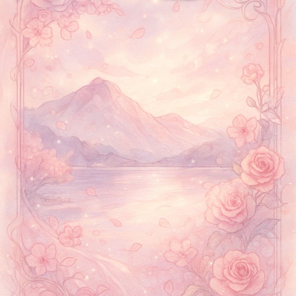 serene landscape with mountains and water