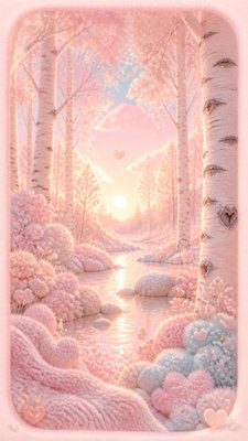 a serene birch forest in soft morning light, no people, no text