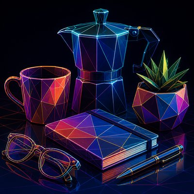 still life with everyday objects — Digital Geometric Art