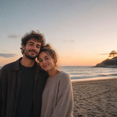 portrait of two people together — Rule of Thirds Art Style
