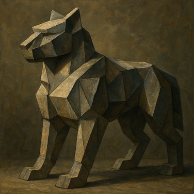 animal standing in natural pose