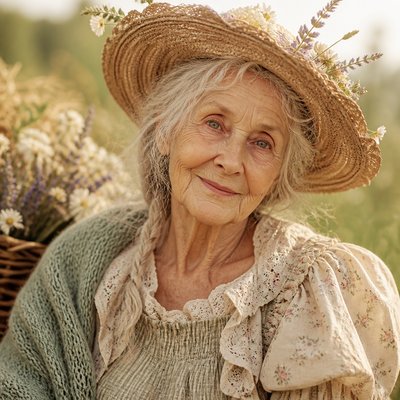 close-up portrait of an elderly person with expressive weathered features