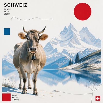 animal standing in natural pose — Swiss Art Style