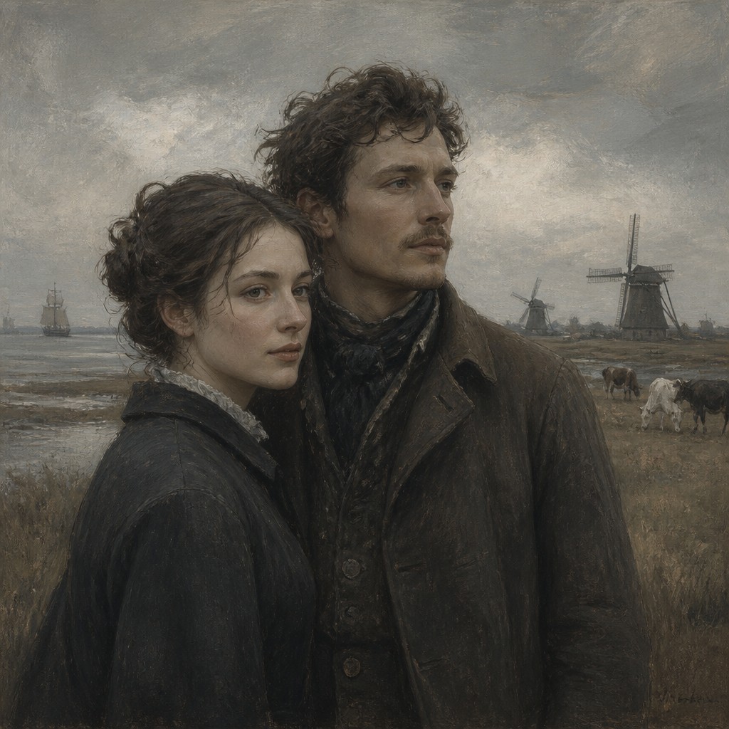 portrait of two people together — The Hague Art Style